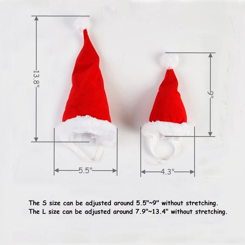 Wiz BBQT Adjustable 3D Christmas Santa Hat for Dogs Cats (Large) - Image 5